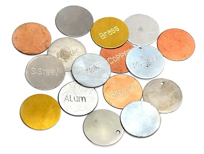 EISCO Set of Metal Discs Set of 16, Metal Identification Kit, Magnetic and Non-Magnetic, Educational