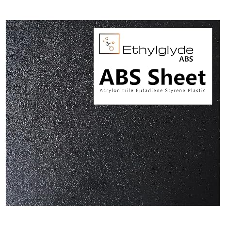 Black 12" x 18" x 1/4" ABS Plastic Sheets (3 Pack) Great for DIY. Easy to Cut and Thermoform. Excellent at High/Low Temperature. Impact Resistant. Nominal Cut +(-) 1/8". Made in USA