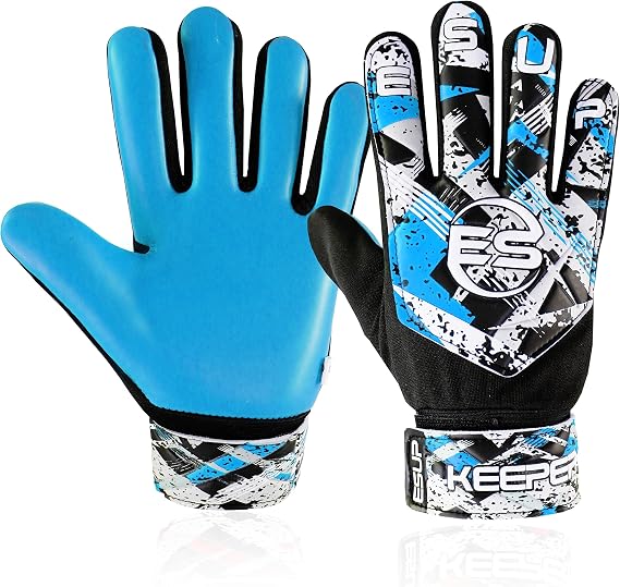 Soccer Goalie Gloves for Kids Boys Children,Youth & Adult Football Goalkeeper Gloves with Double Wrist & Finger Spine Protection Along 4mm Anti-Slip Strong Grips Latex Palm