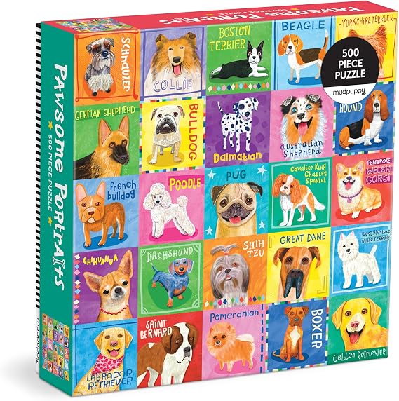 Mudpuppy - Pawsome Portraits 500 Piece Jigsaw Puzzle