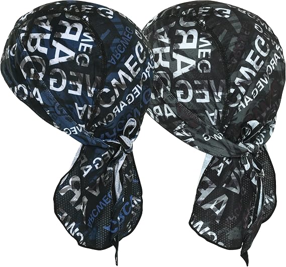 Arcweg Bandana Skull Pirate Men Women Sun Protection Cycling Cap Summer Hat Adjustable Sports Headband 21.3''-24.4''