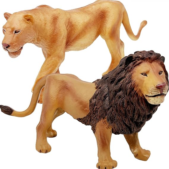 Gemini&Genius Lion Toys for Kids, Realistic Wild Animals Educational Toys | Largest Size Lion Animal Figures, Realistic Wild Animal Toys, Great for Gifts, Party Favors, Cake Toppers
