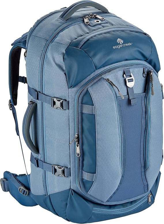 Eagle Creek Global Companion Women's Backpack - Light Luggage and Versatile Travel Pack, Smoky Blue, 65L