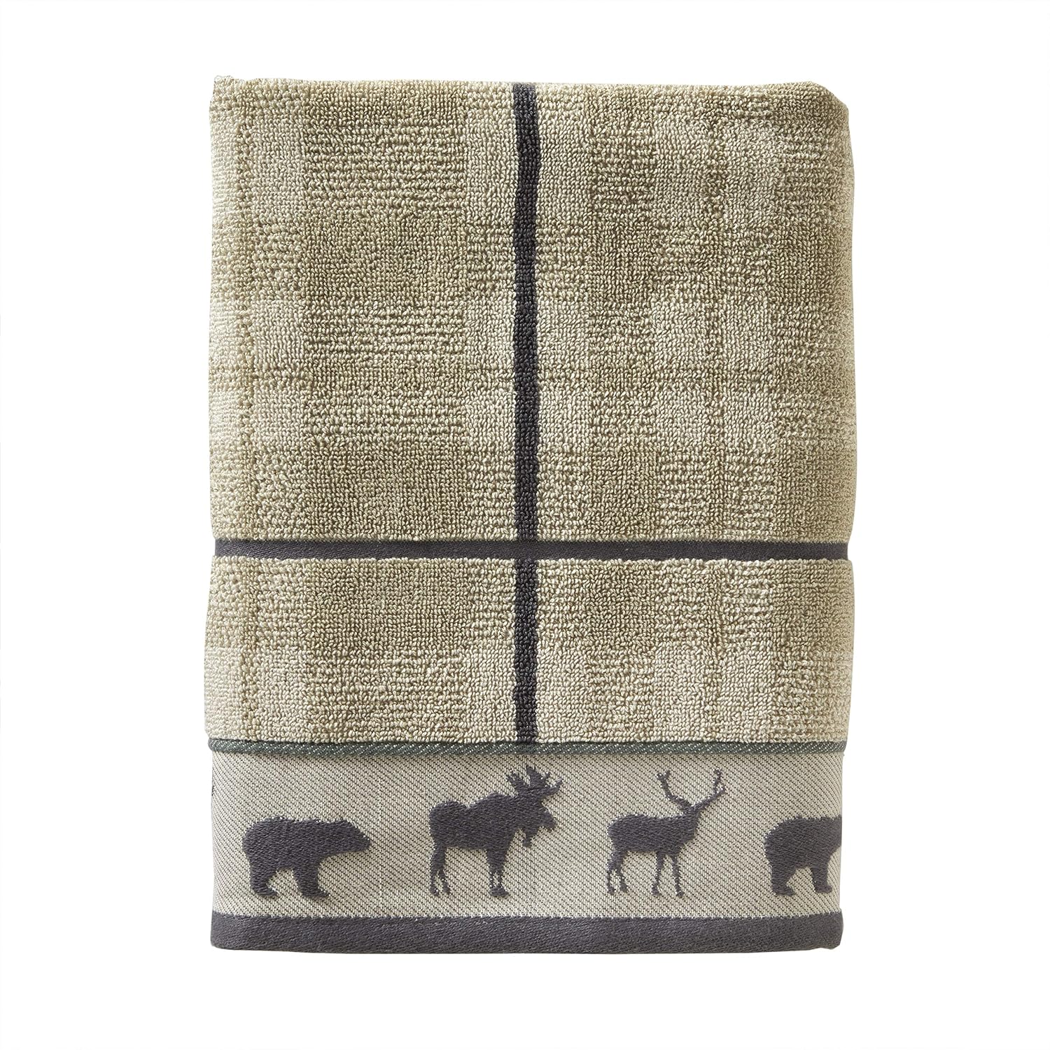 SKL Home Yellowstone Grand Teton Bath Towel, Taupe 50.00 x 27.00"
